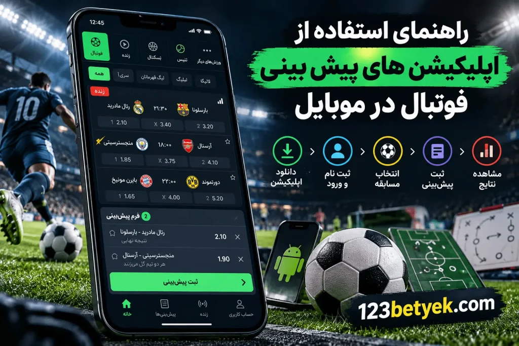 راهنمای استفاده از اپلیکیشن های پیش بینی فوتبال در موبایل